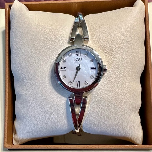 Movado Accessories - Women’s ESQ by Movado Silver Watch Bracelet Bangle, NIB